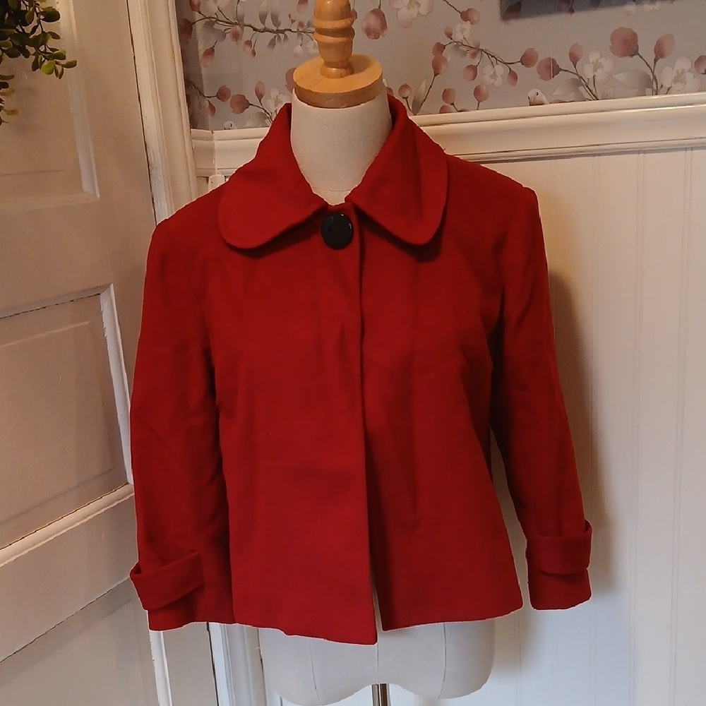 Harve Benard Women's Red Pea Coat